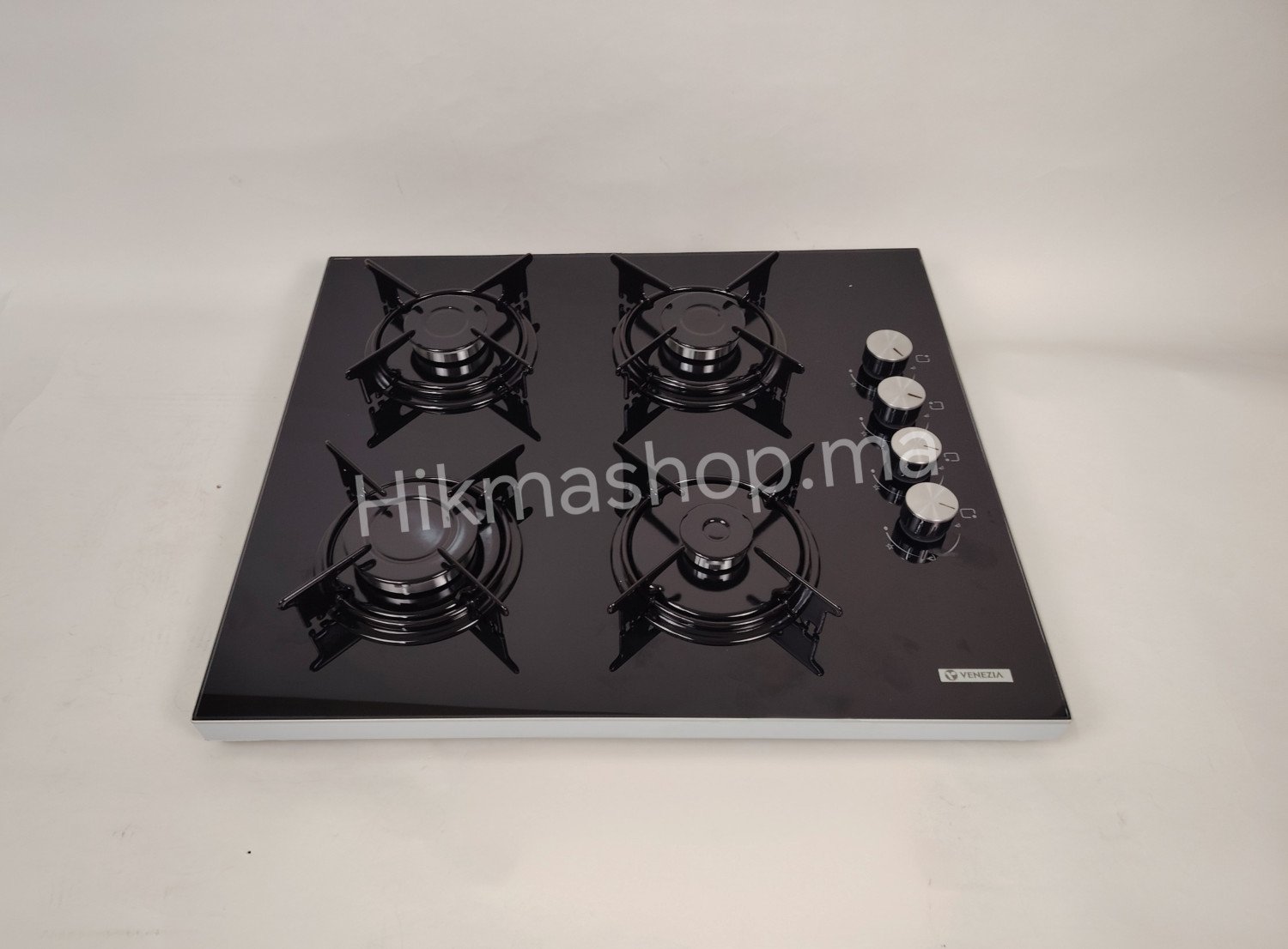 Table de cuisson posable 60 cm en verre noir venezia