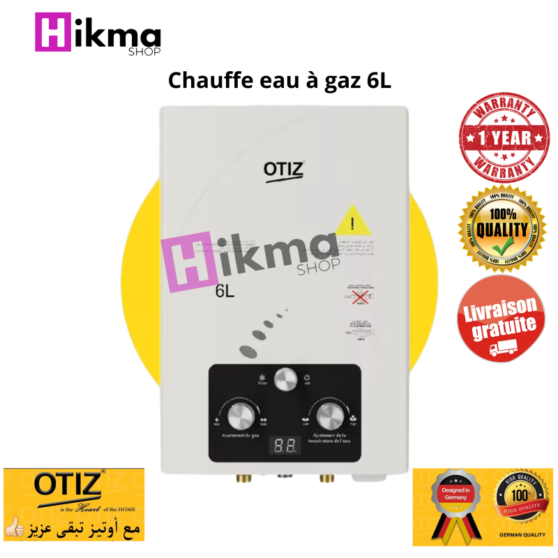 Chauffe eau à gaz 6L /min OTIZ