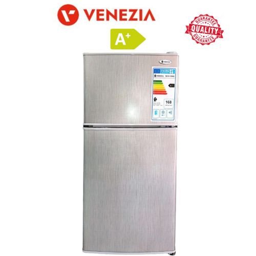 Venezia -Mini réfrigérateur Double Porte Mini rte Mini Bar 100L A+ - Silver