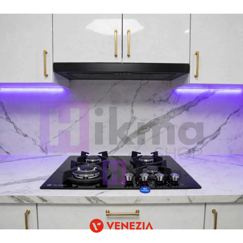 Plaque de cuisson vitré noir venezia Vz46013G