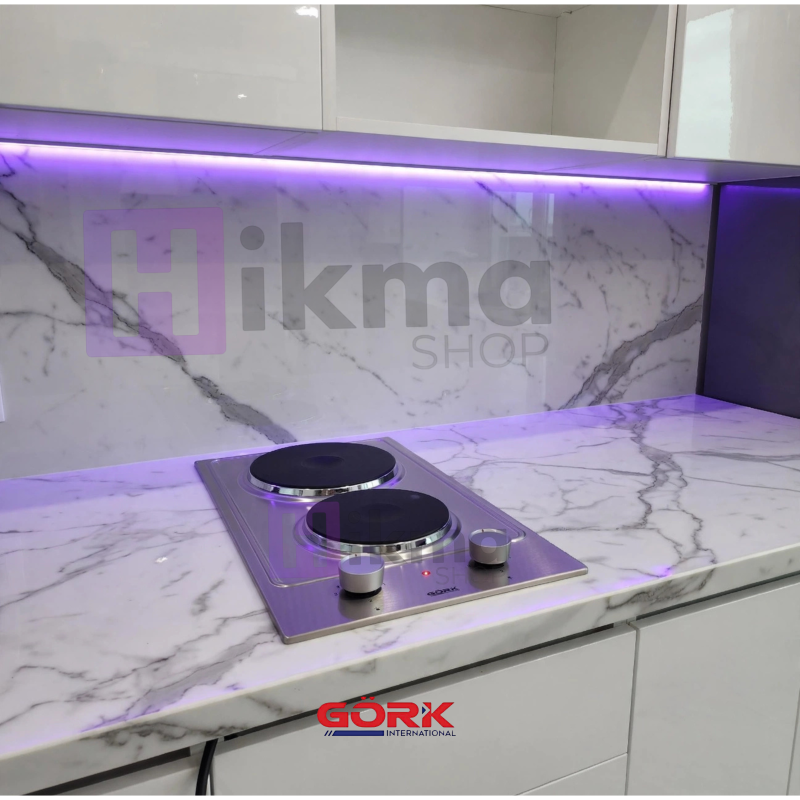 Plaque Électrique Double 2500W - GÖRK - Inox